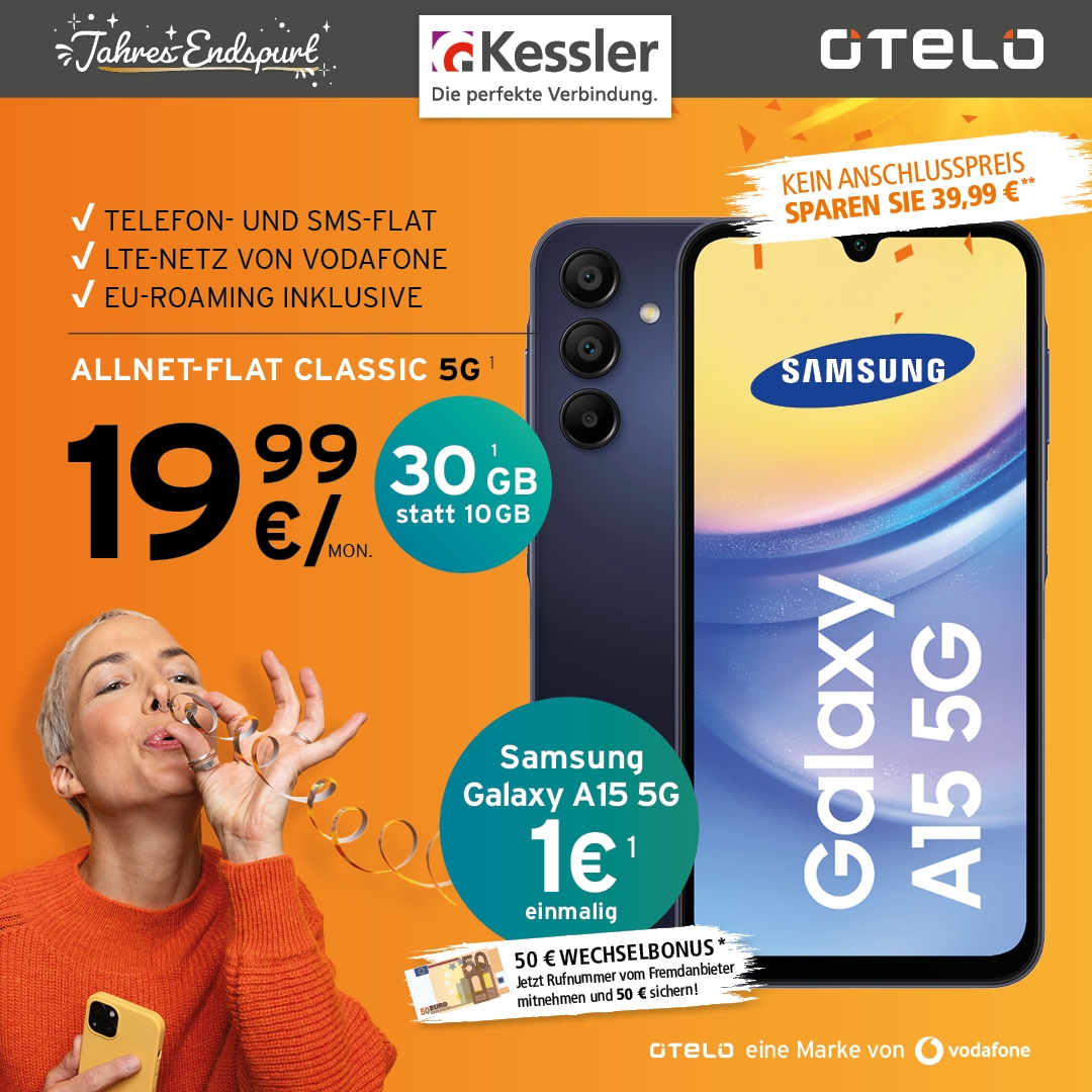 OTELO Classic 30GB mit Samsung Galaxy A15 5G