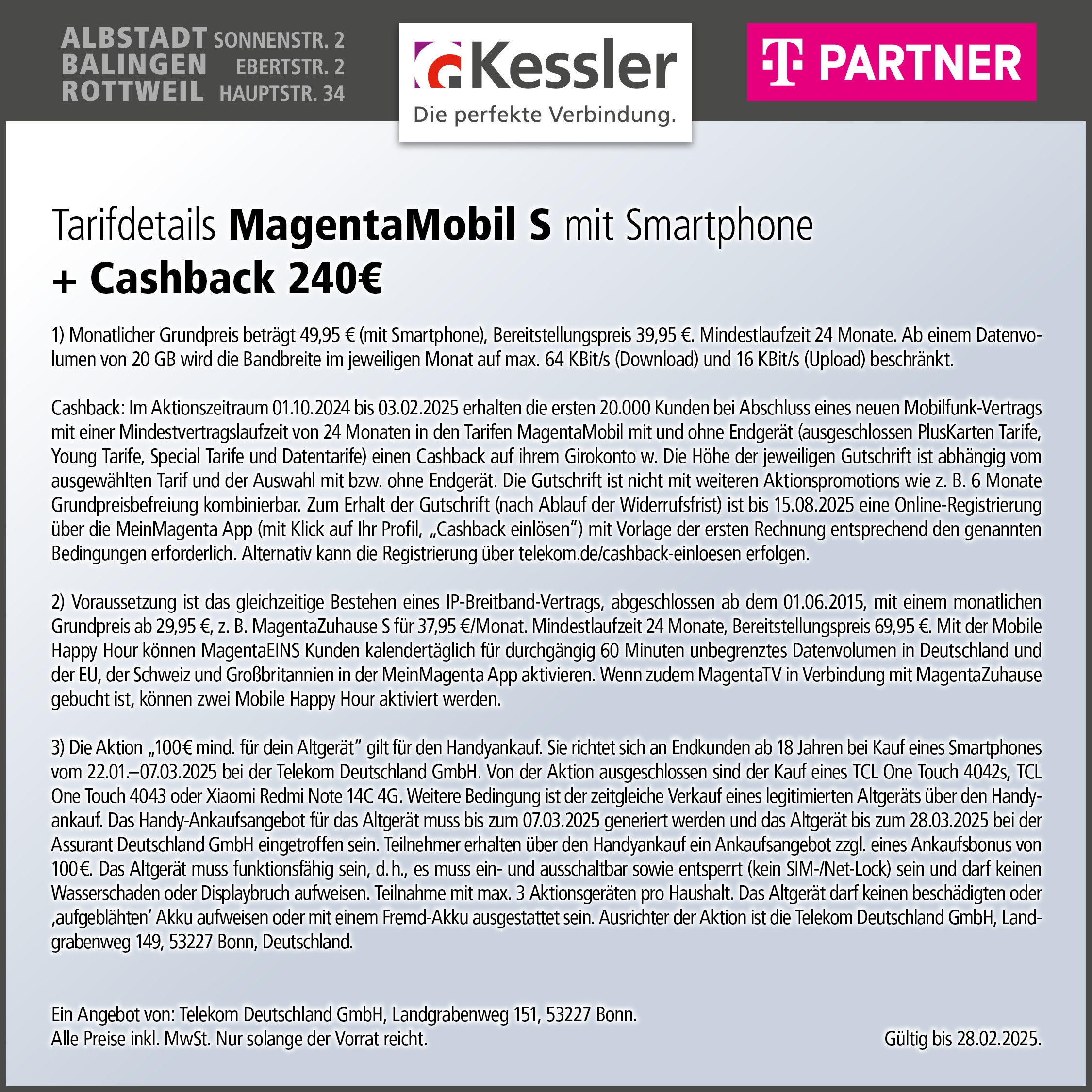 Magenta Mobil S mit IPhone 15 & Cashback