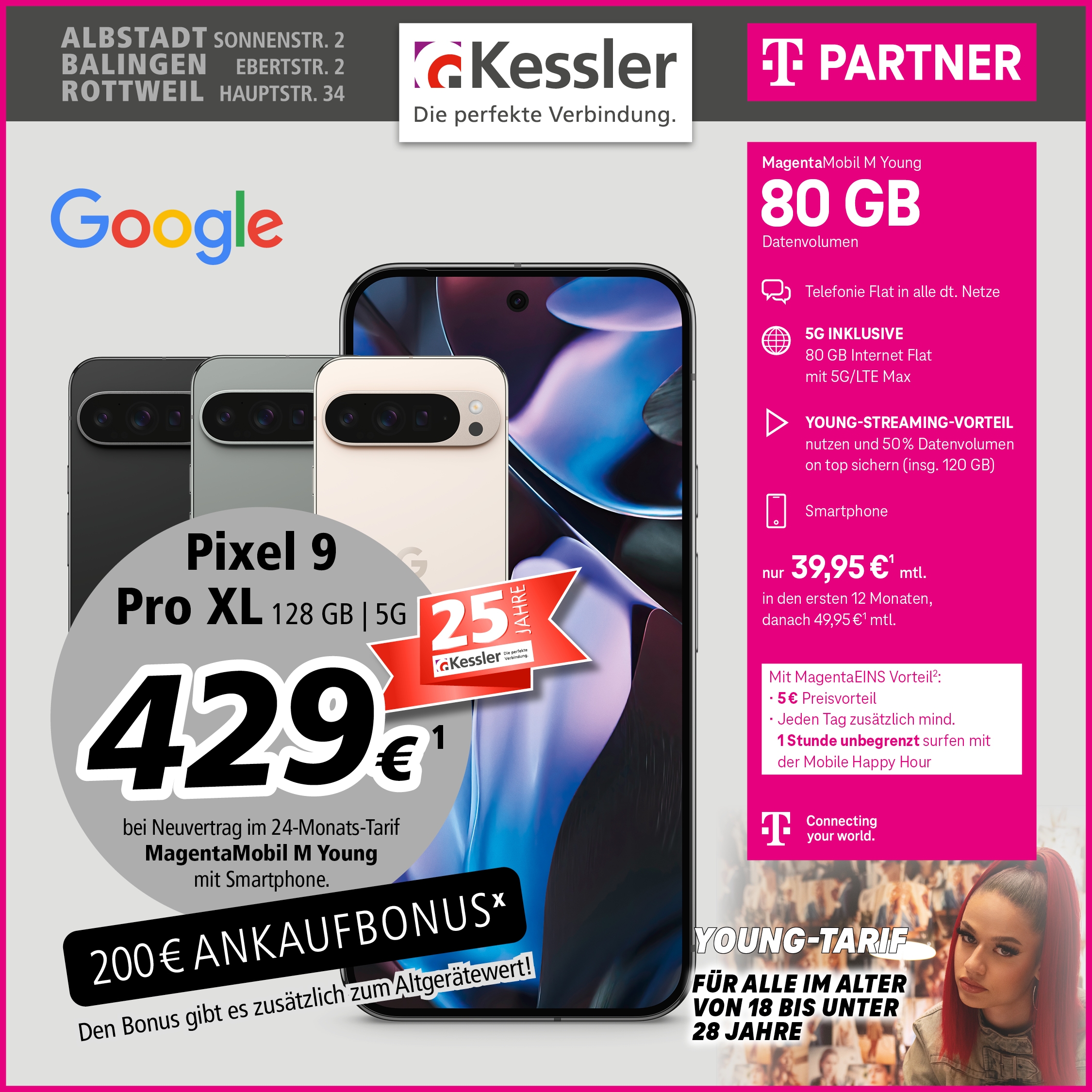 MagentaMobil M Young mit Google Pixel 9 Pro XL