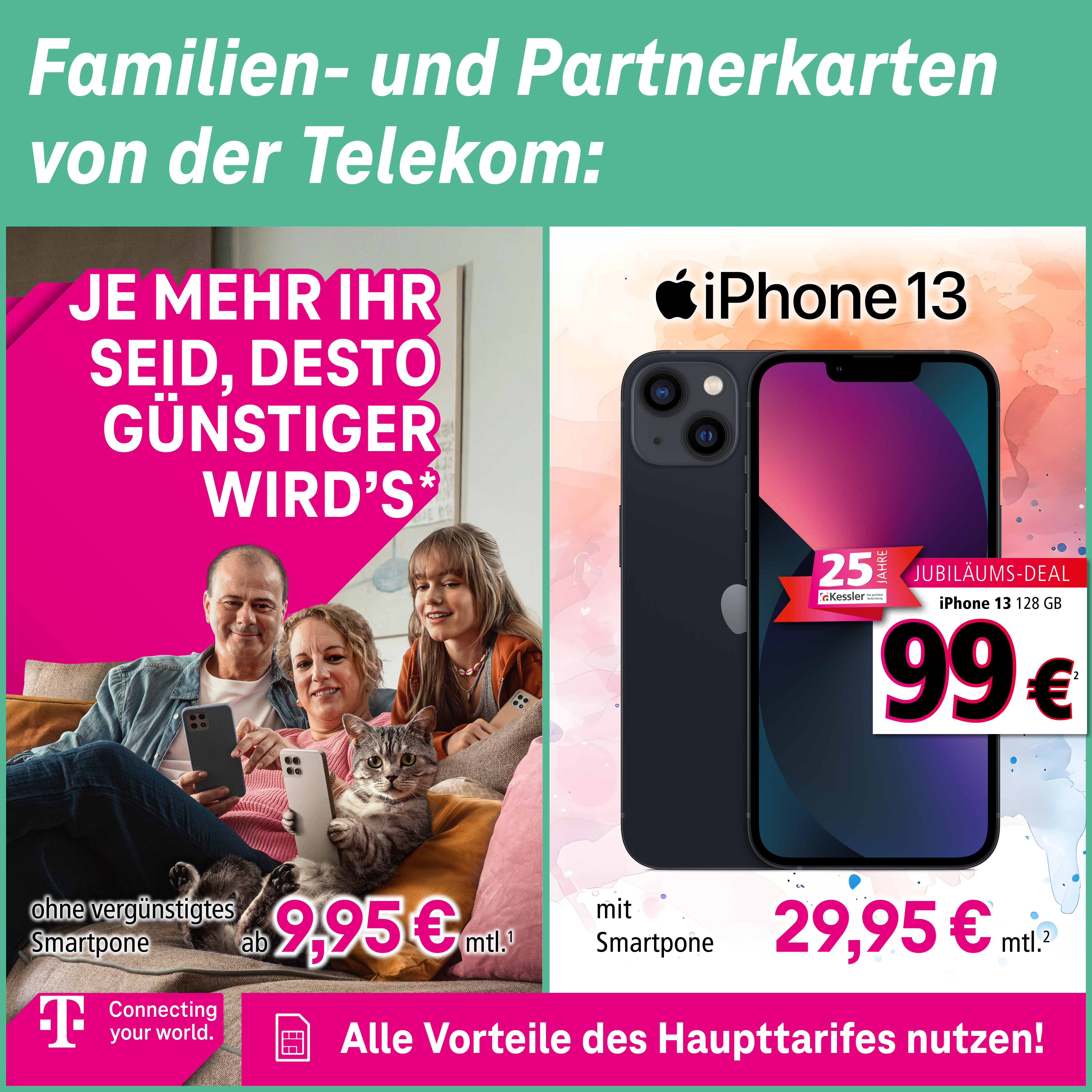 MagentaMobil Plus Karte mit IPhone 13 Family-Deal