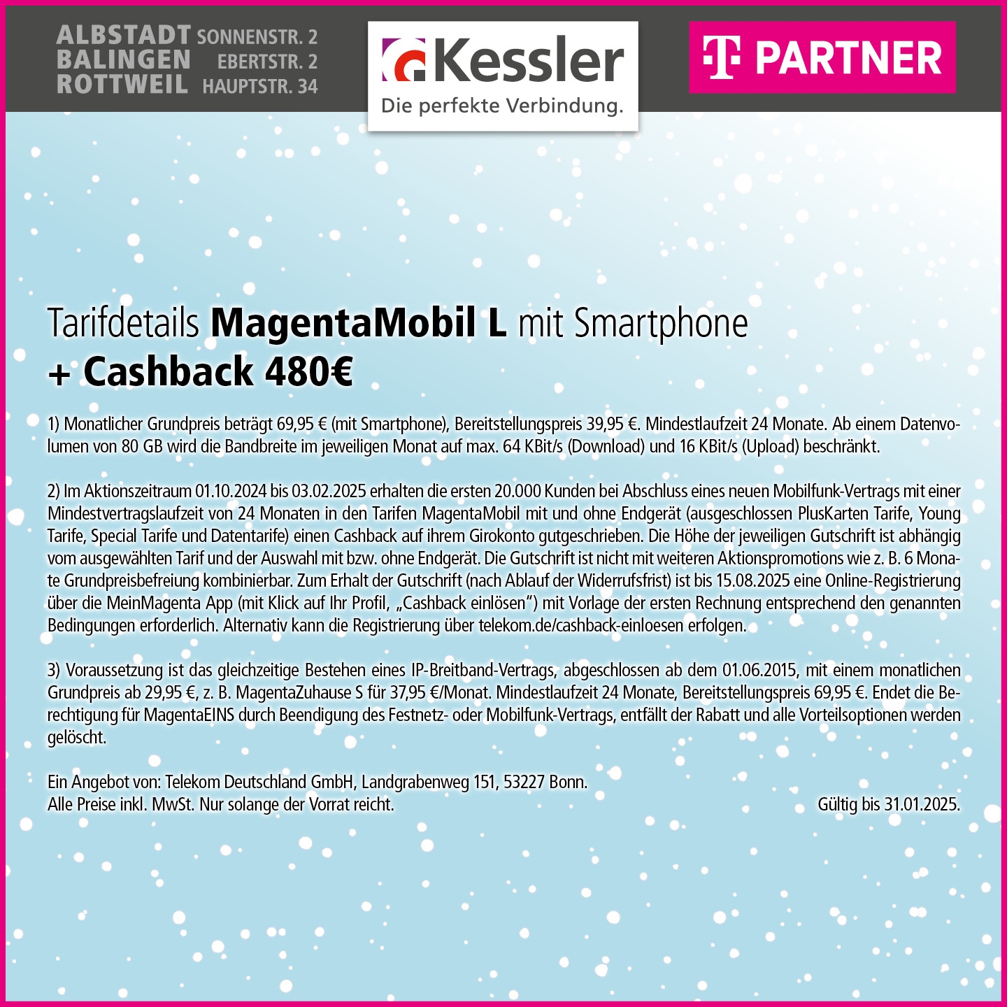 MagentaMobil L mit iPhone 16 und Cashback