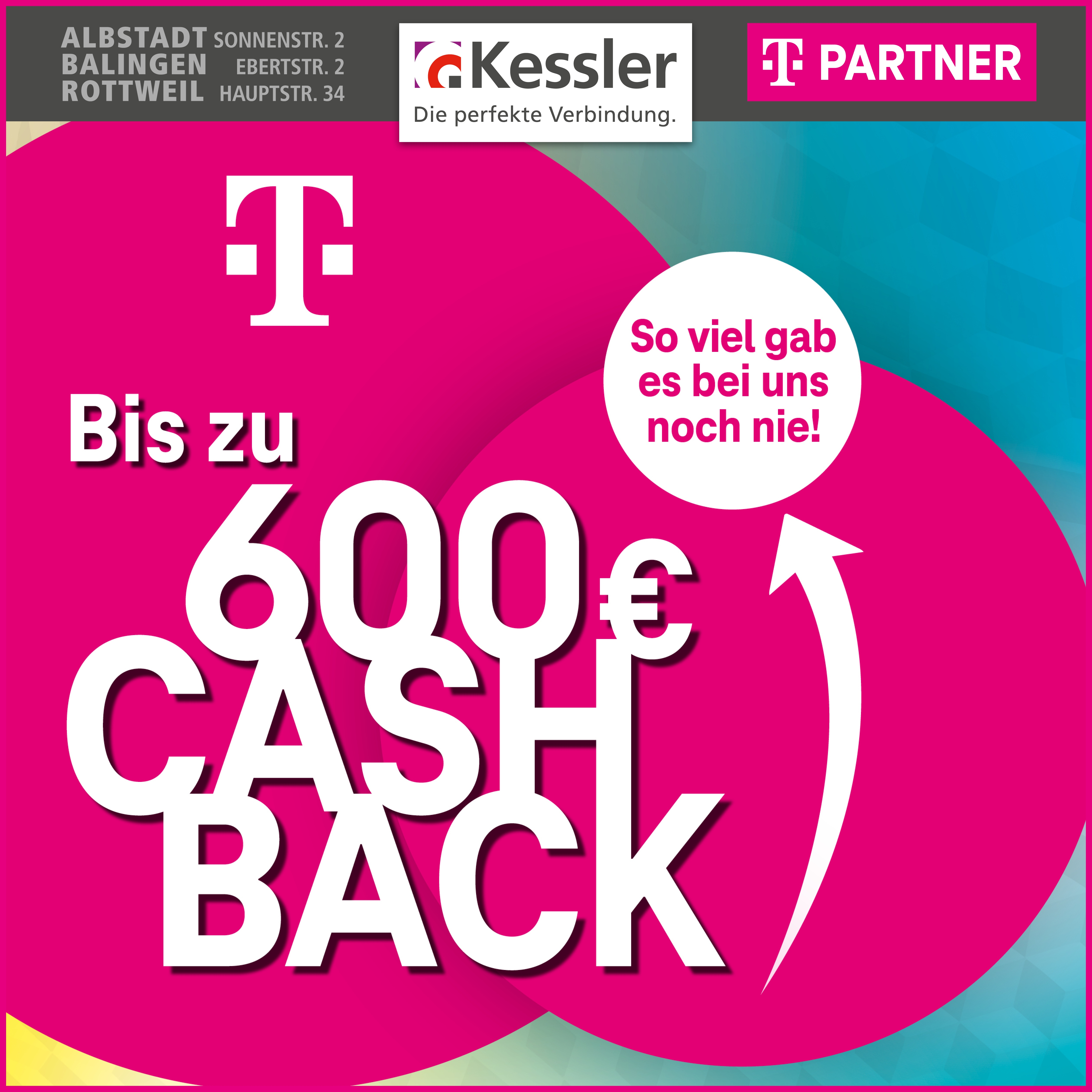 Telekom Cashback - bis zu 600€