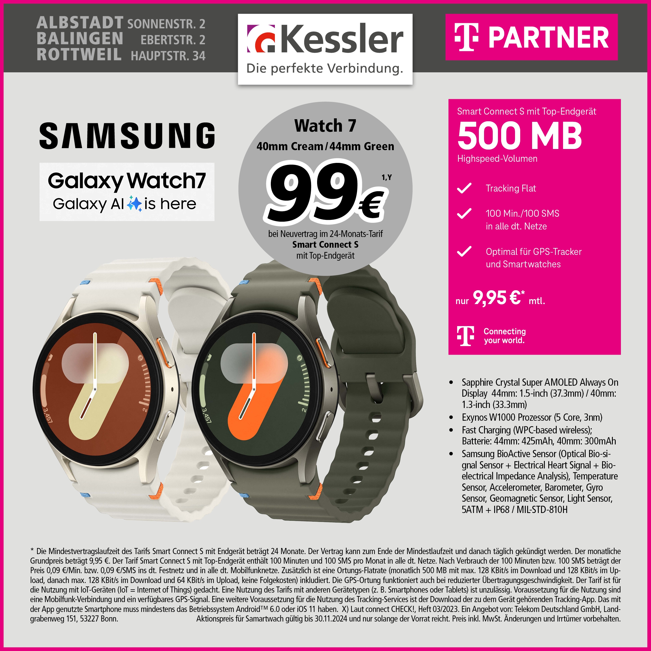 Telekom Smart Connect S mit Samsung Watch7