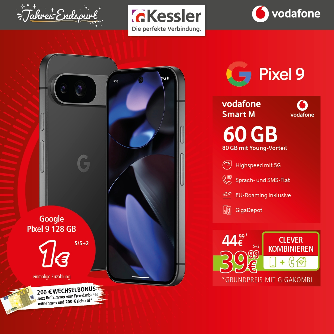 Vodafone Smart M mit Google Pixel 9 128GB