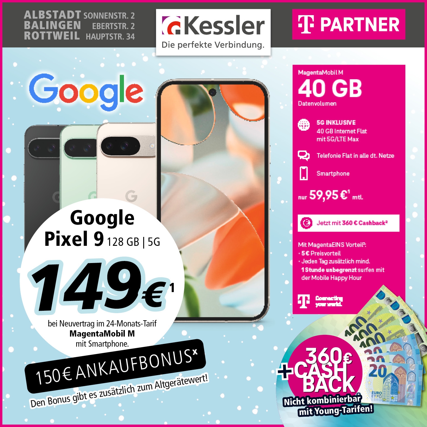 MagentaMobil M mit Google Pixel 9 & Cashback