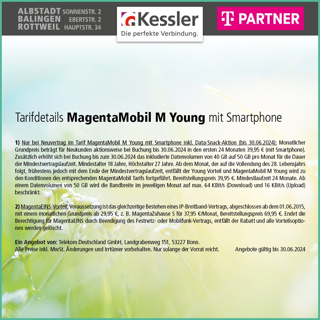 Telekom MagentaMobil M Young mit iPhone 14