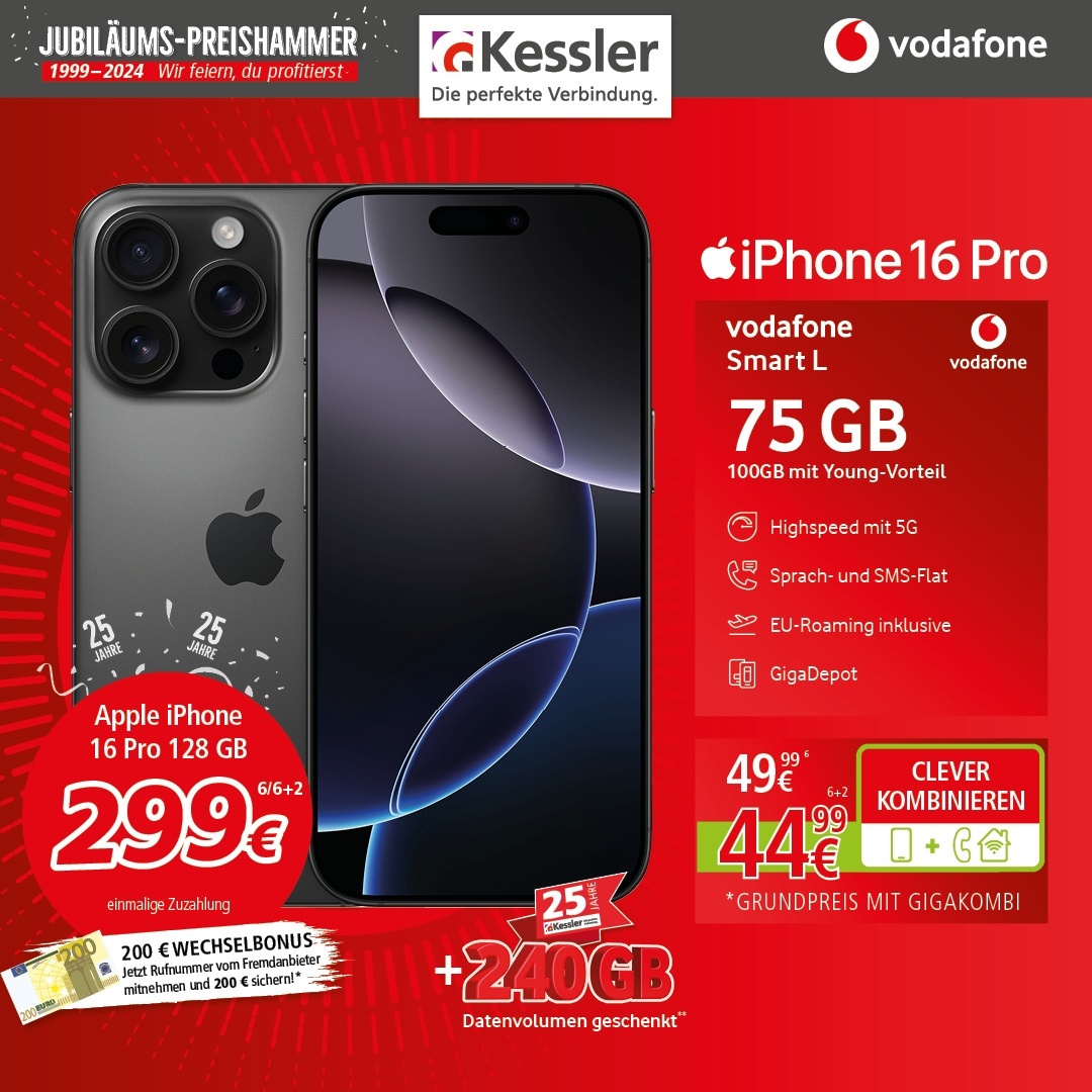 Smart L mit Apple IPhone 16 Pro 128GB