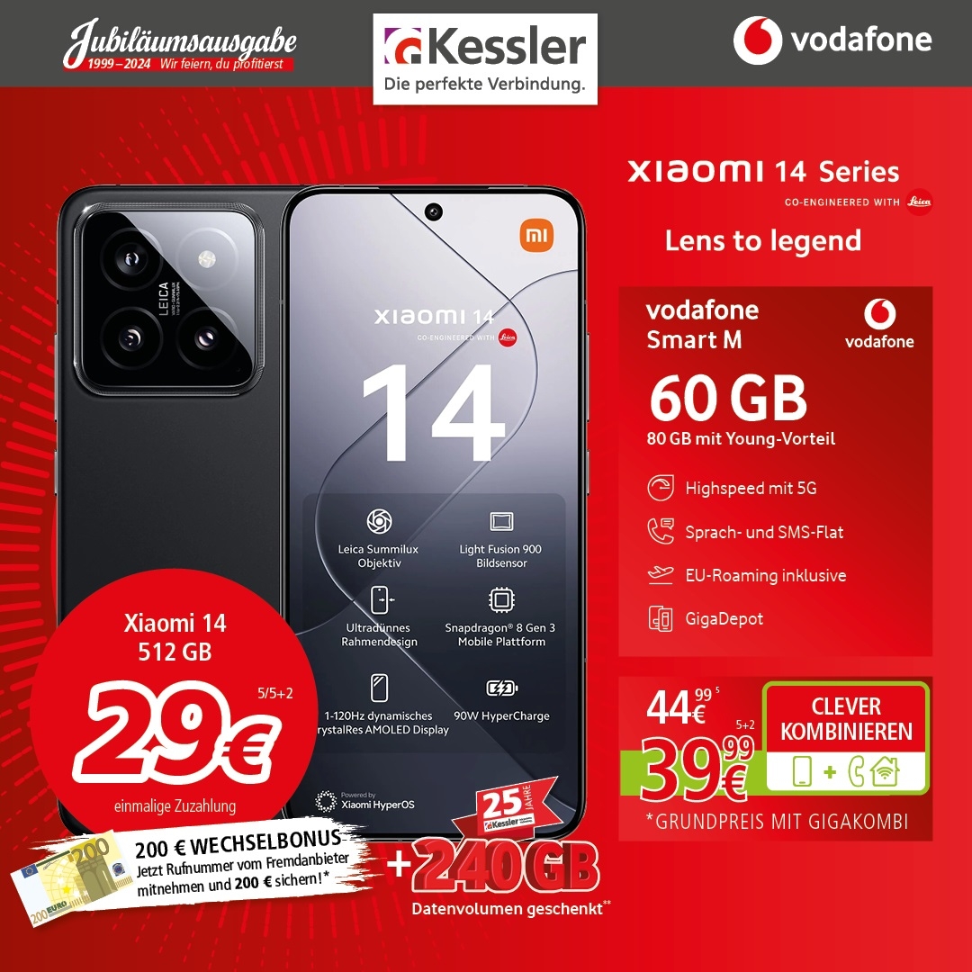 Vodafone Smart M mit Xiaomi 14 512GB