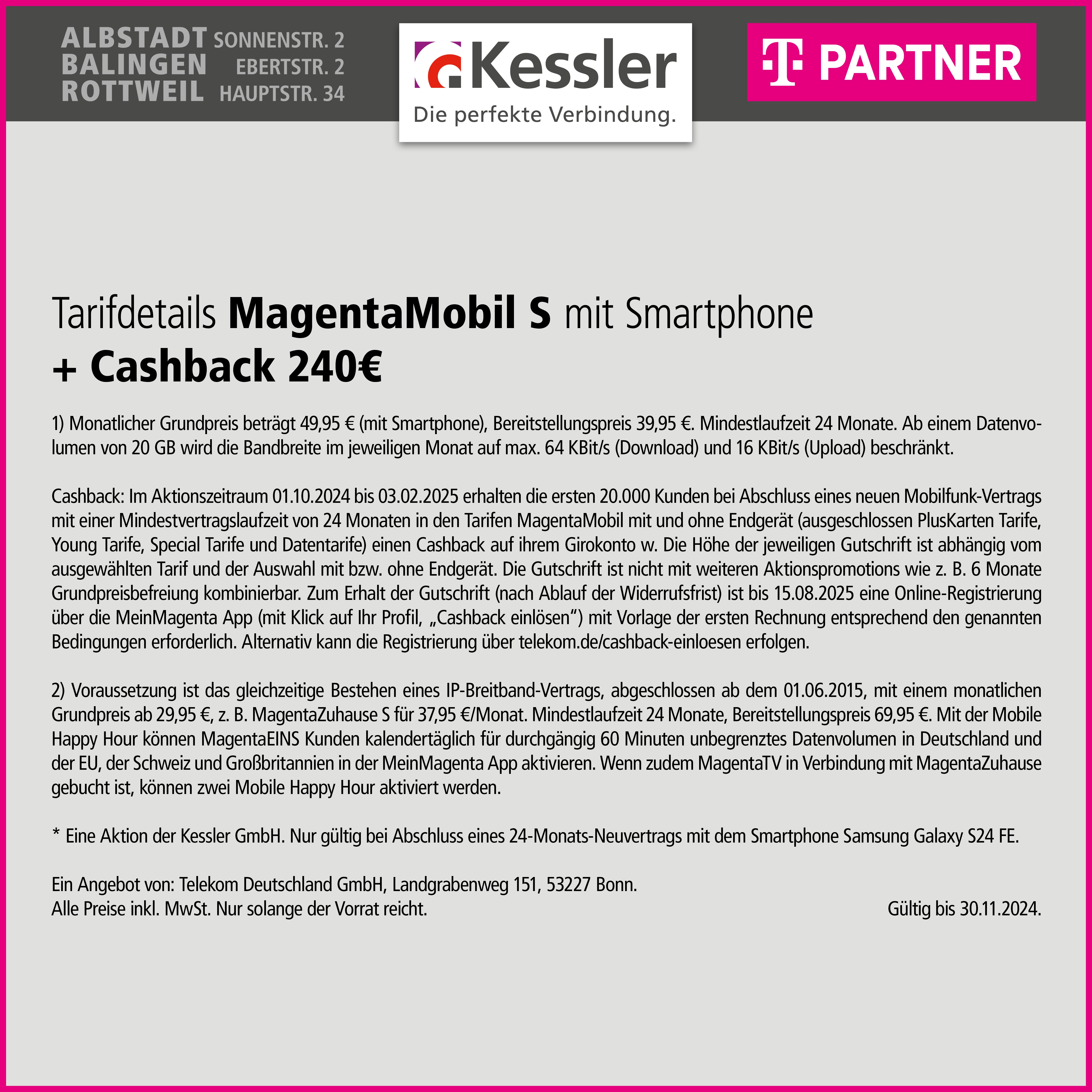 MagentaMobil S Young mit S24FE und Cashback