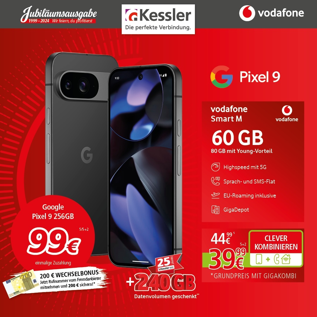 Vodafone Smart M mit Google Pixel 9 256GB