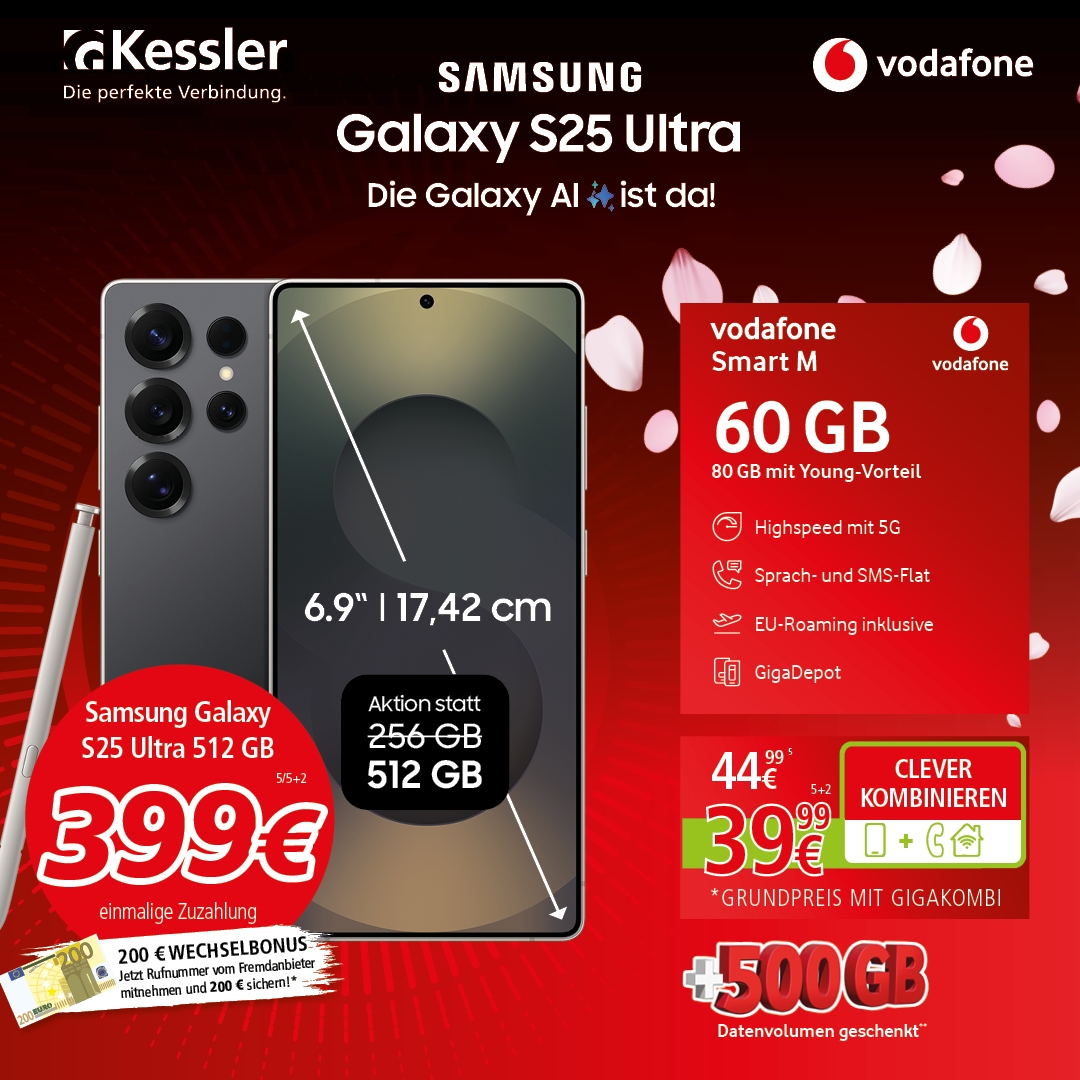 Vodafone Smart M mit Galaxy S25 Ultra