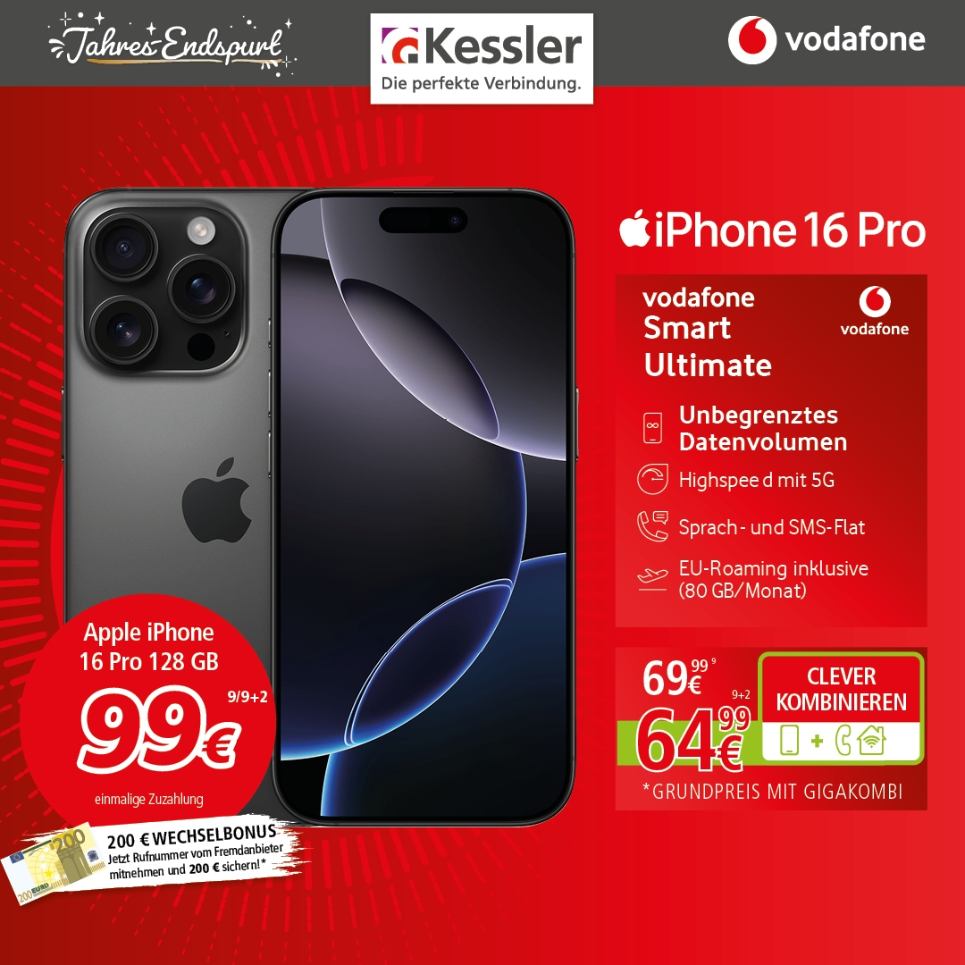 Vodafone Smart Ultimate mit IPhone 16 Pro