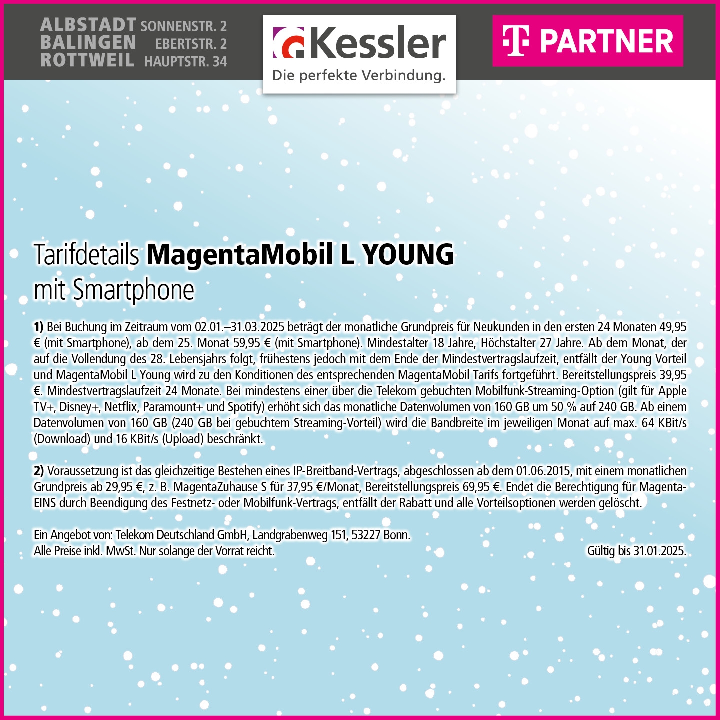 MagentaMobil L Young mit IPhone 16