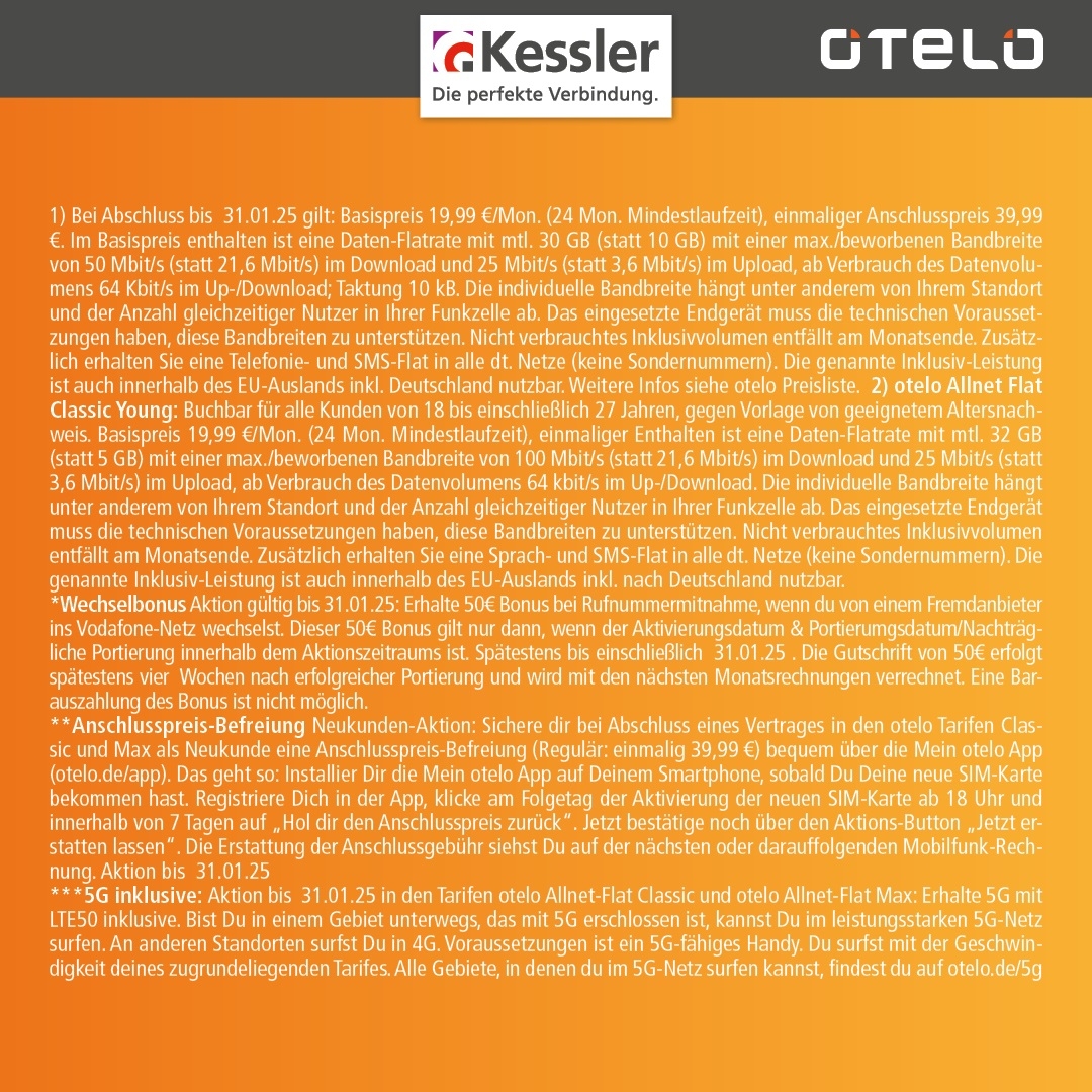 OTELO Classic 60GB mit Samsung A55