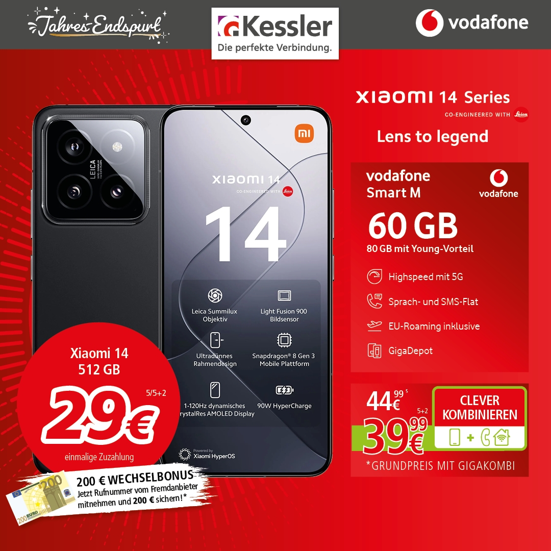 Vodafone Smart M mit Xiaomi 14 512GB