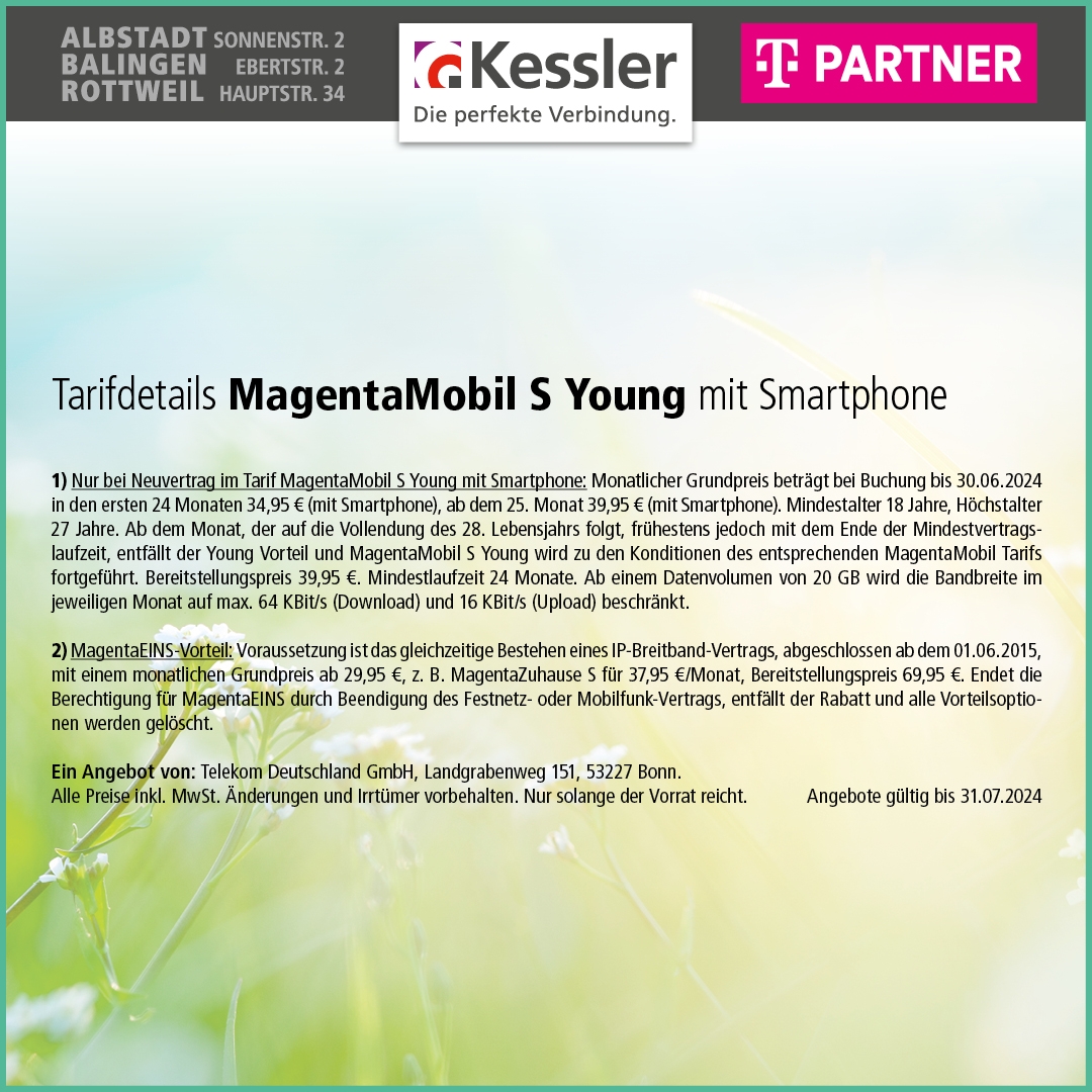 MagentaMobil S Young mit iPhone14
