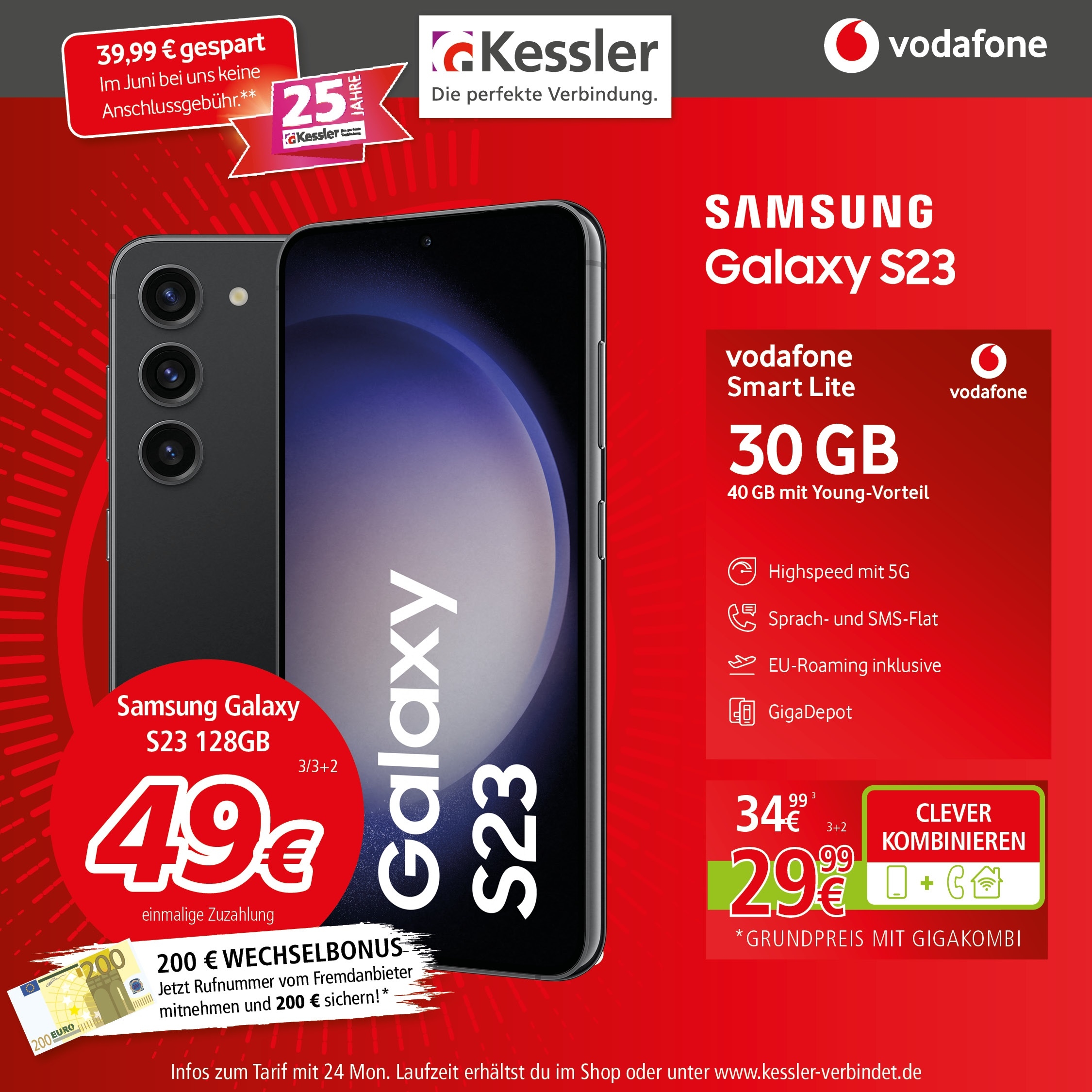 Vodafone Smart Lite mit Galaxy S23 128GB